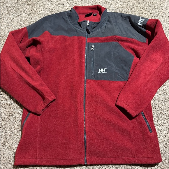 Helly Hansen Other - Helly Hansen Men Full Zip Up Fleece Sweater Jacket Red Large XL